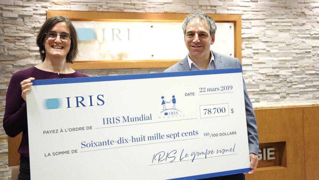 Un don de 78 700 $ provenant du mois IRIS Mundial