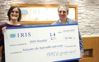 A donation of $78,700 provided from the IRIS Mundial month!