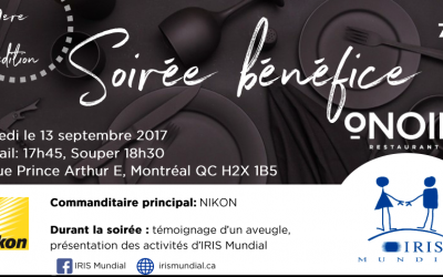 Vivez une expérience culinaire dans le noir au profit d’IRIS Mundial